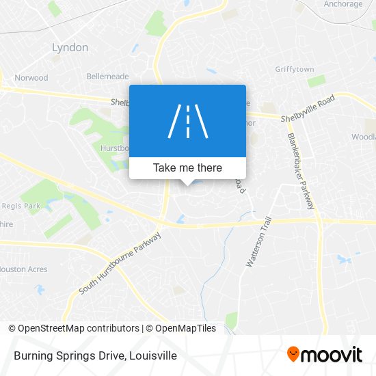 Burning Springs Drive map