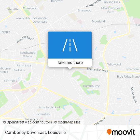 Camberley Drive East map