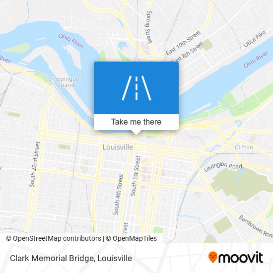 Clark Memorial Bridge map