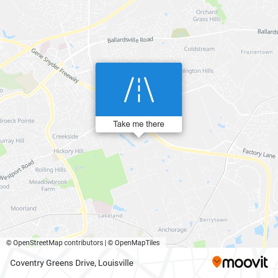 Coventry Greens Drive map