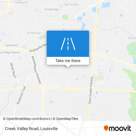 Creek Valley Road map