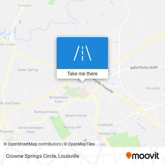 Crowne Springs Circle map