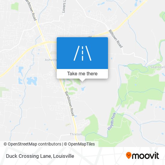 Duck Crossing Lane map