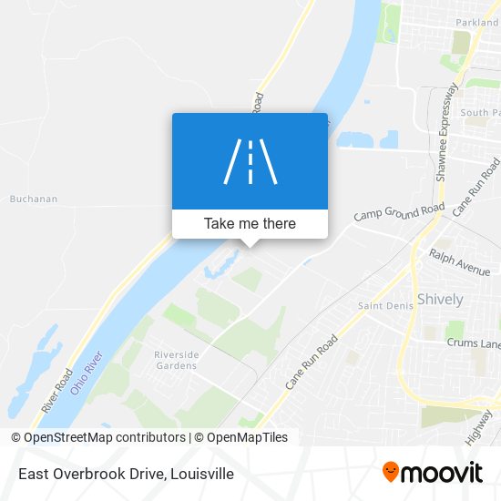 Mapa de East Overbrook Drive