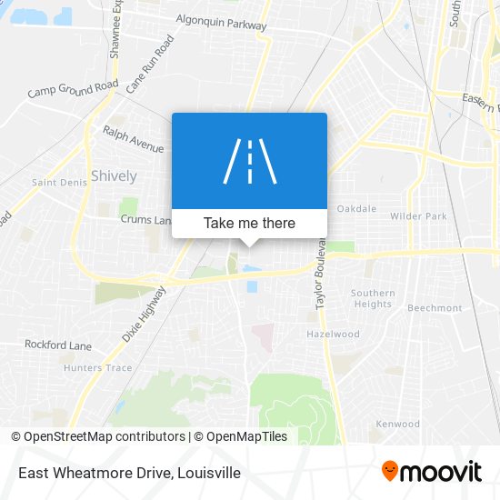 Mapa de East Wheatmore Drive