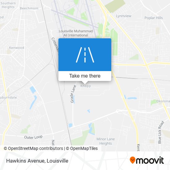 Mapa de Hawkins Avenue