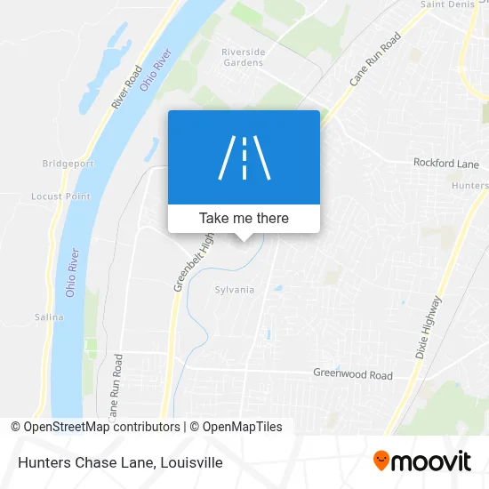 Hunters Chase Lane map