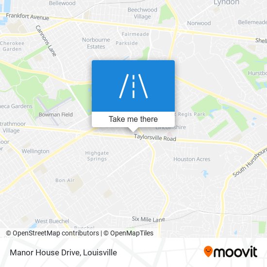 Manor House Drive map