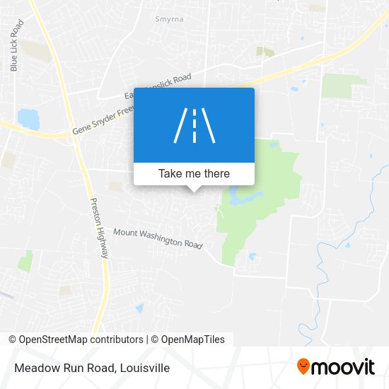 Meadow Run Road map