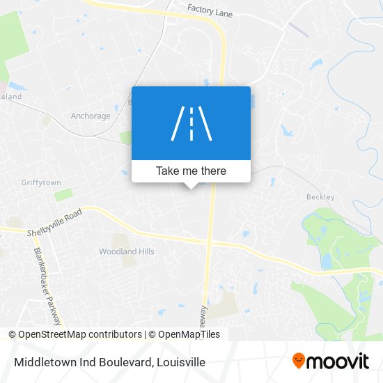 Middletown Ind Boulevard map