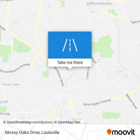 Mossy Oaks Drive map