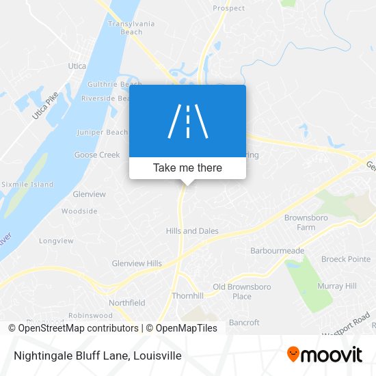 Nightingale Bluff Lane map