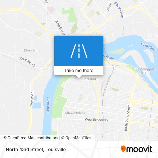 North 43rd Street map