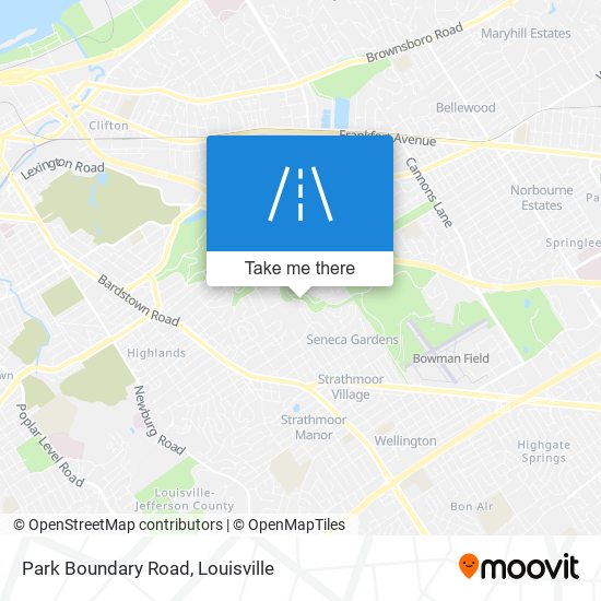 Park Boundary Road map