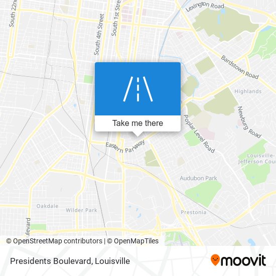 Presidents Boulevard map