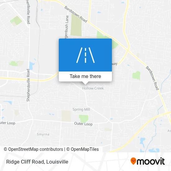 Ridge Cliff Road map