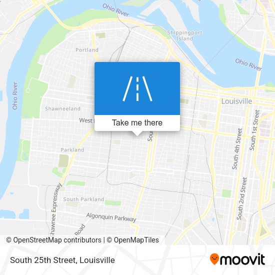 South 25th Street map