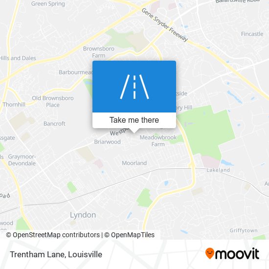 Trentham Lane map