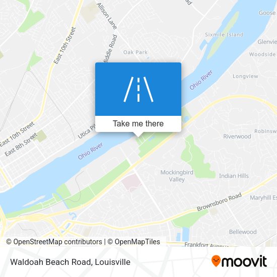 Waldoah Beach Road map