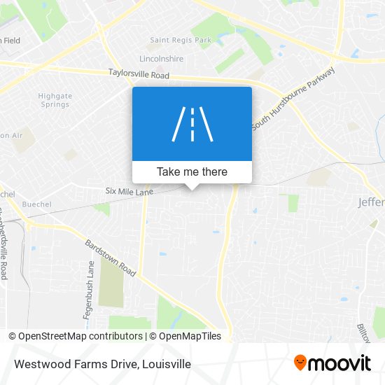 Mapa de Westwood Farms Drive