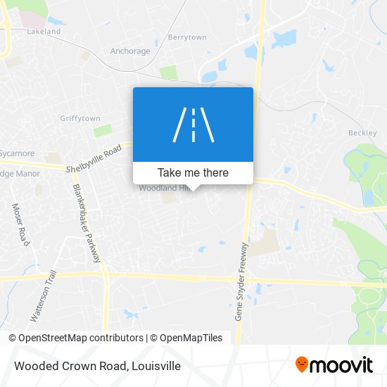 Mapa de Wooded Crown Road