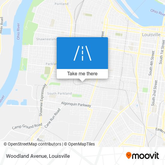 Woodland Avenue map