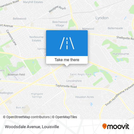 Mapa de Woodsdale Avenue