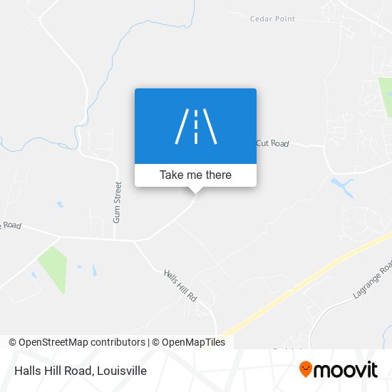 Halls Hill Road map