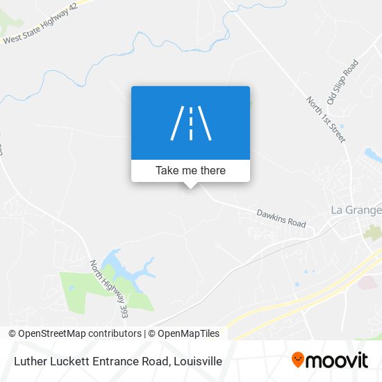 Luther Luckett Entrance Road map