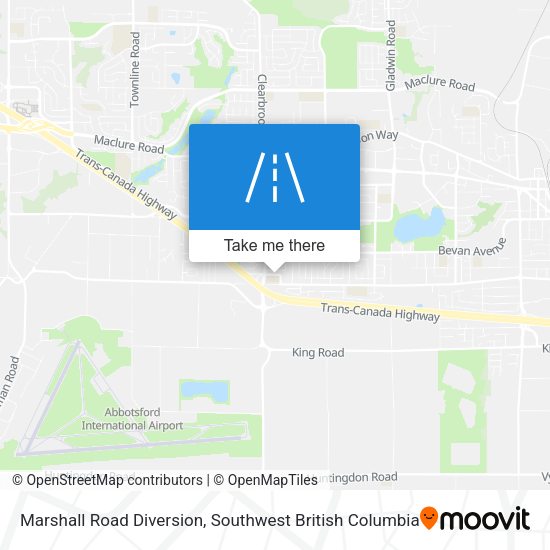 Marshall Road Diversion map