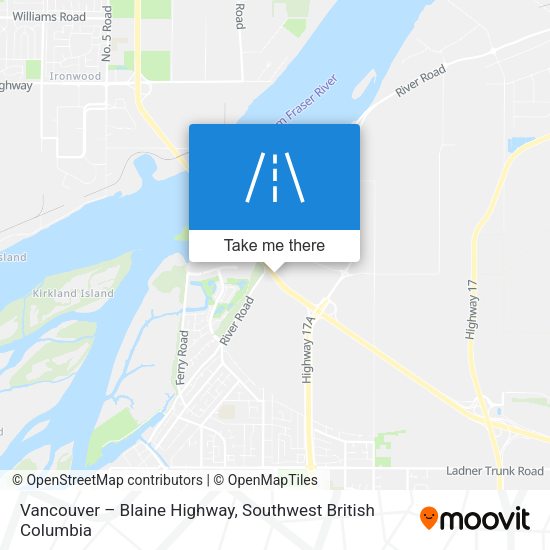 Vancouver – Blaine Highway map