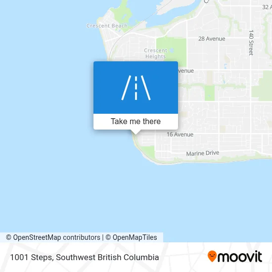 How to get to 1001 Steps, Surrey by bus?