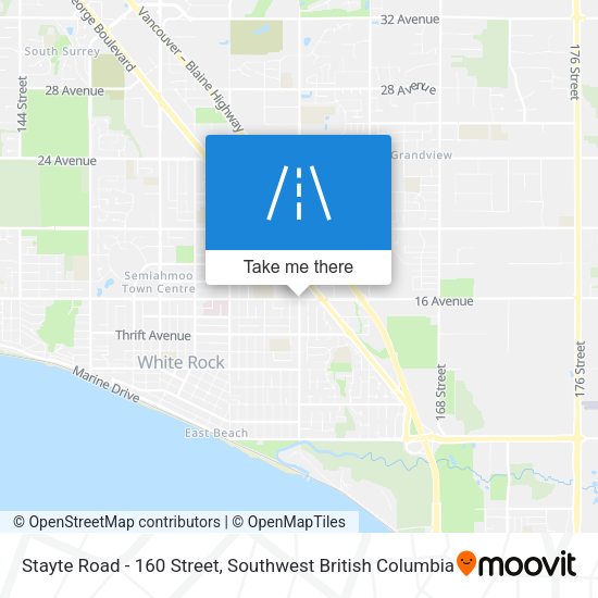 Stayte Road - 160 Street map