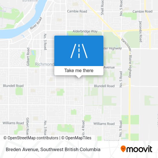 Breden Avenue map