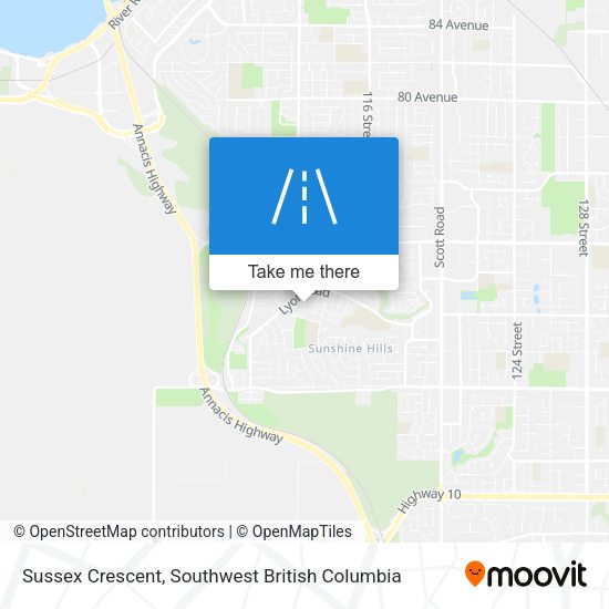 Sussex Crescent map