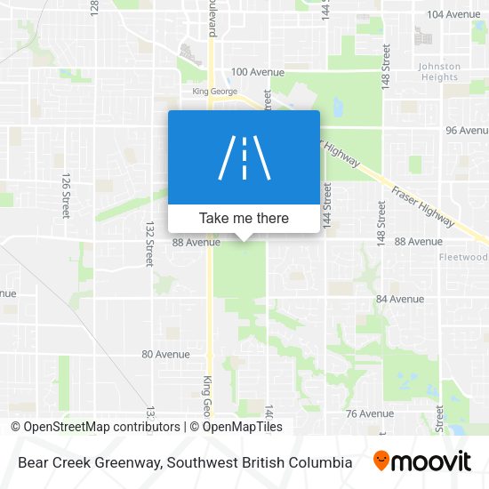 Bear Creek Greenway map