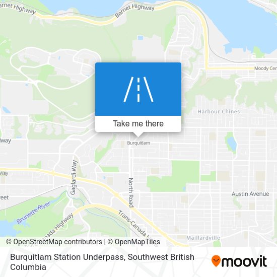 Burquitlam Station Underpass map