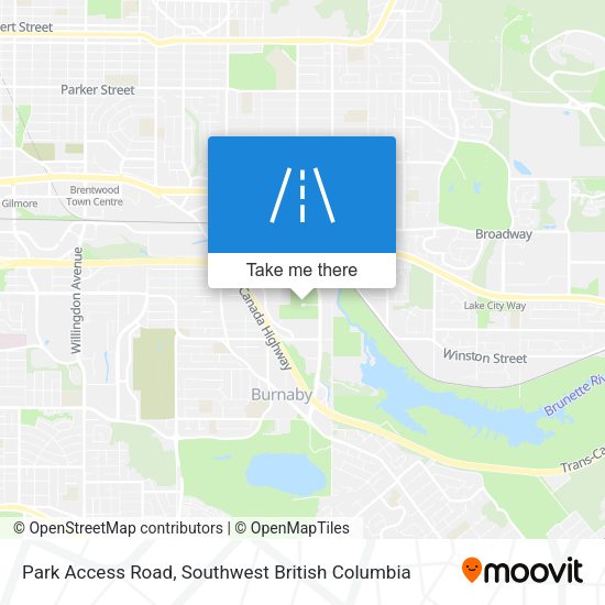 Park Access Road map