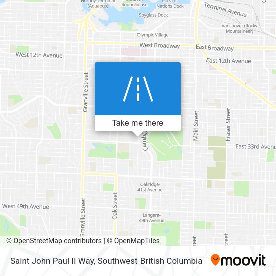 Saint John Paul II Way plan