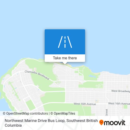 Northwest Marine Drive Bus Loop map