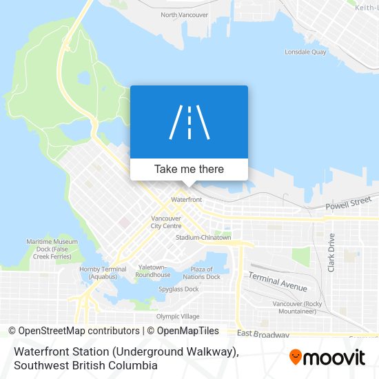Waterfront Station (Underground Walkway) plan