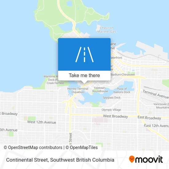 Continental Street map