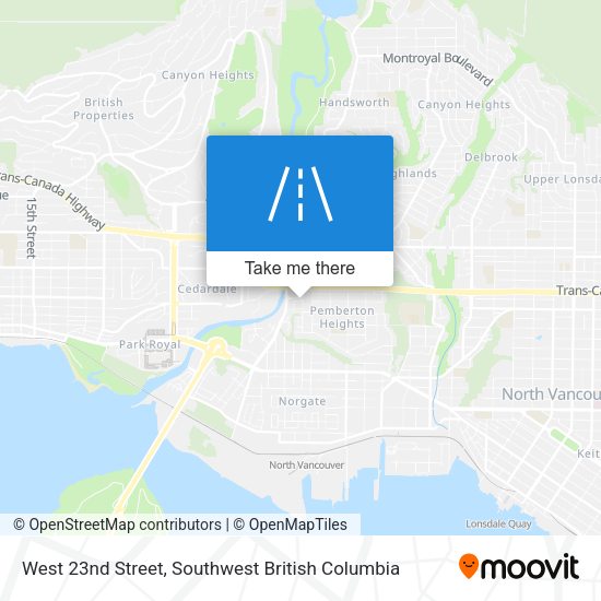 West 23nd Street map