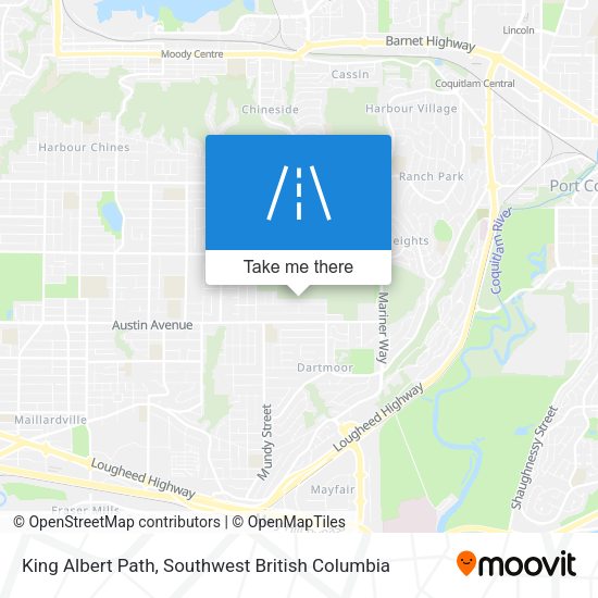 King Albert Path map