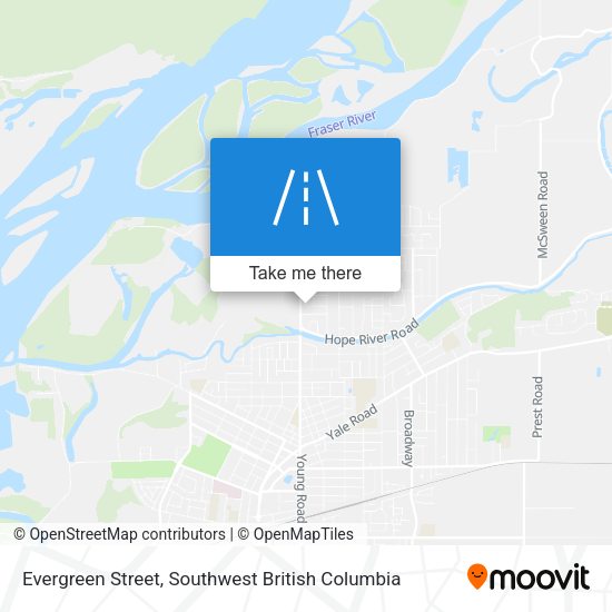 Evergreen Street map