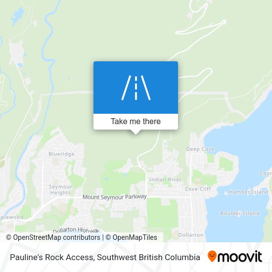 Pauline's Rock Access map
