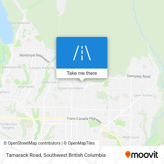 Tamarack Road map