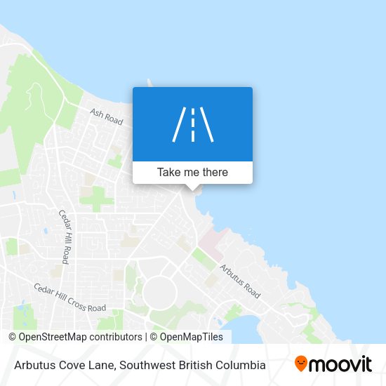 Arbutus Cove Lane map