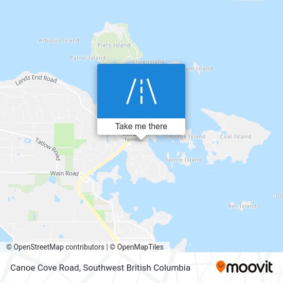 Canoe Cove Road map