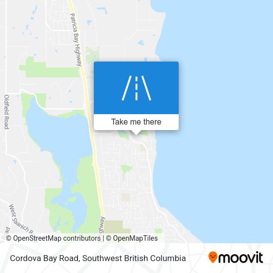 Cordova Bay Road map